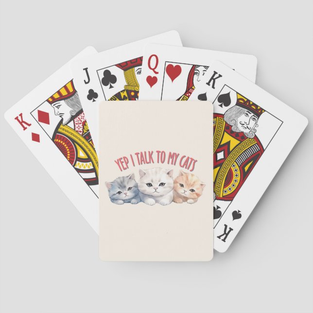 Baralho Sim, falo com os meus gatos - Design de Trio Gato  (Verso)