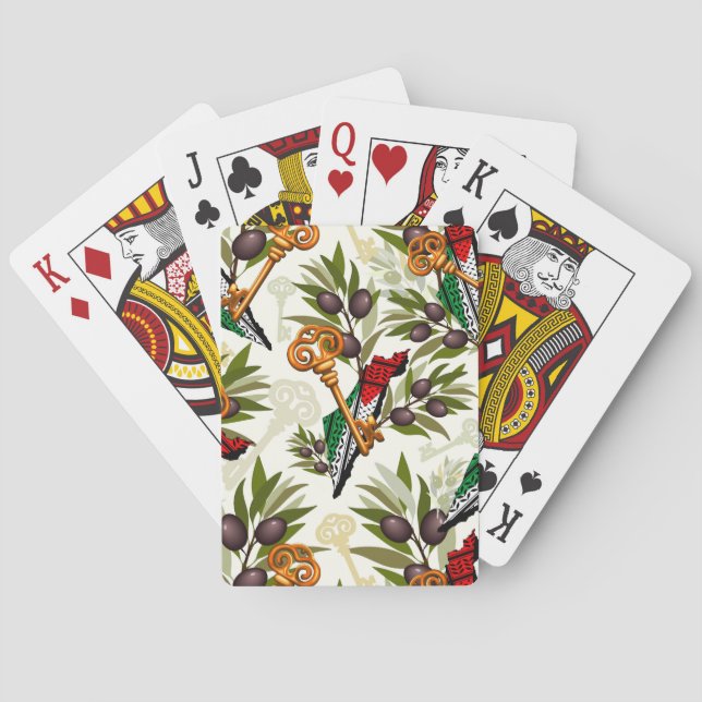 Baralho Símbolo chave palestino do direito de retorno (Verso)