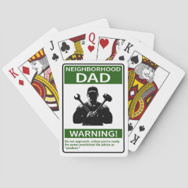 Baralho Símbolo de Pai de vizinhança personalizável verde