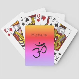 Baralho Símbolo de Yoga do Namaste Om Personalizado
