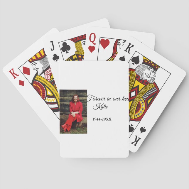 Baralho simples Adicione sua manutenção de memorial de tex (Verso)