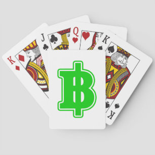 Baralho SINAL DE BAHT VERDE ฿ Moeda Tailandesa ฿