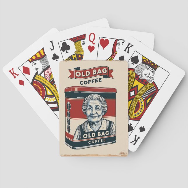 Baralho Sinal De Publicidade Tin Para Café De Saco Antigo (Verso)