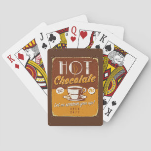 Baralho Sinal do metal do vintage - chocolate quente