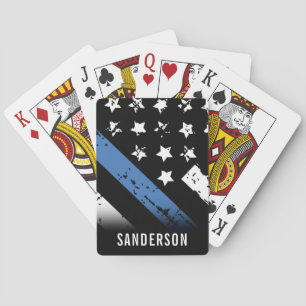 Baralho Sinalizador da Linha Azul do Aniversário da Políci