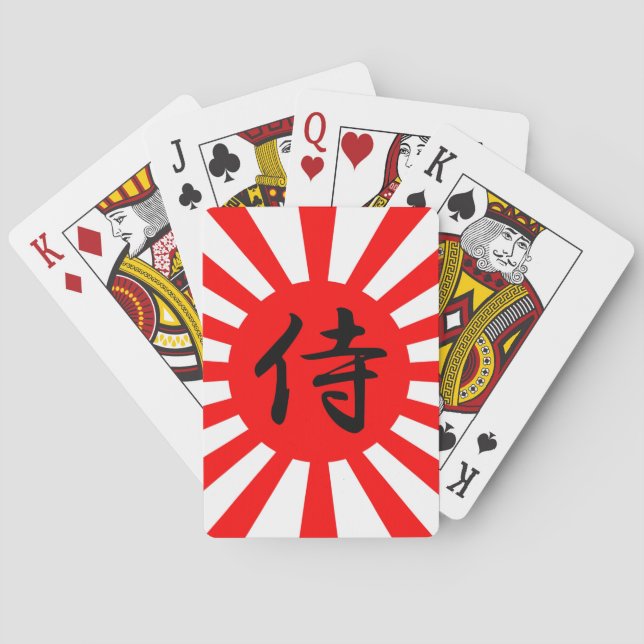 Baralho Sinalizador Imperial Japonês com Símbolo Samurai K (Verso)
