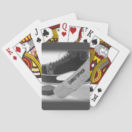 Baralho Skates Negros de Hockey Personalizados