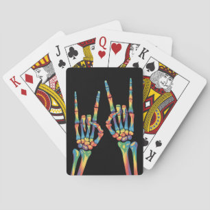 Baralho Skeleton Rock Hand Rainbow LGBTQ Gay Orgulho Lésbi
