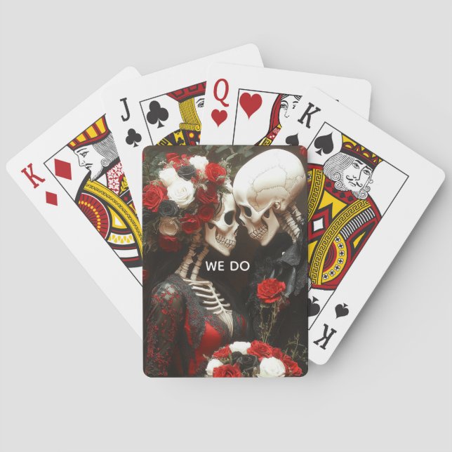 Baralho Skeleton Weding Black & Red (Verso)