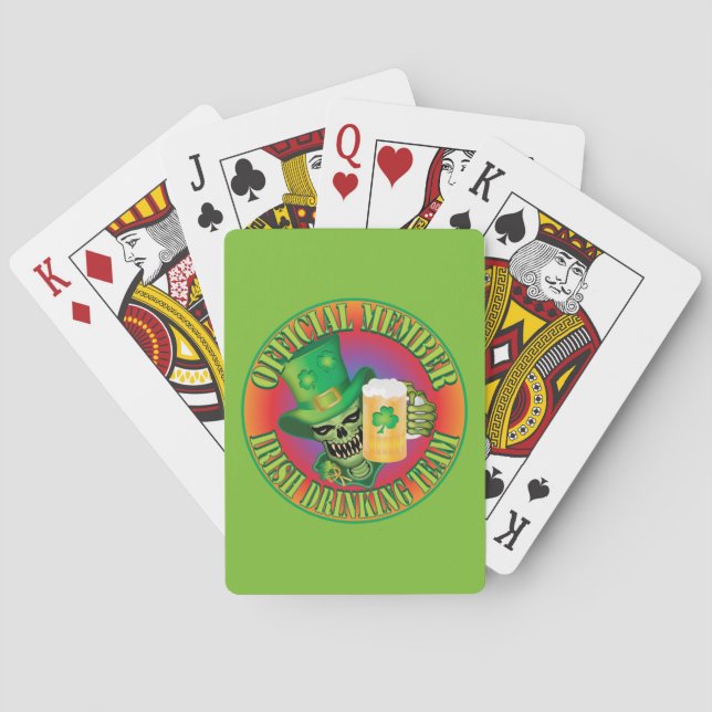 Baralho Skull da Equipe do Bebendo Irlandês (Verso)