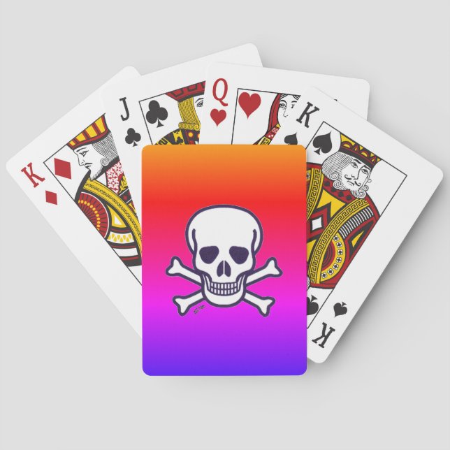 Baralho Skull n Bones neon Poker jogar cartas (Verso)