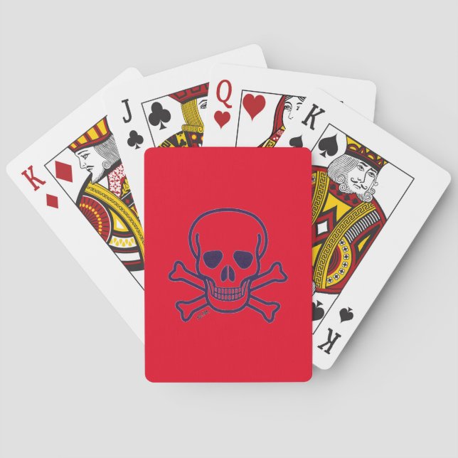 Baralho Skull n Bones red Poker cartões de jogar (Verso)