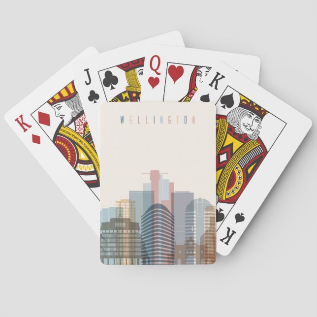 Baralho Skyline da cidade de Wellington, Nova Zelândia | (Verso)