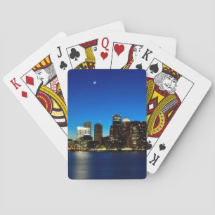 Baralho Skyline de Boston com lua