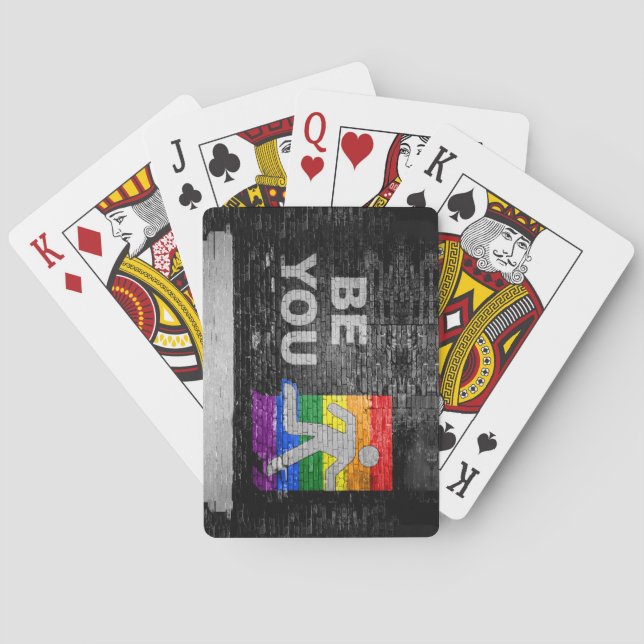 Baralho SlipperyJoe's Be You black brick wall andando figu (Verso)