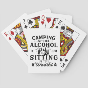Baralho Slogan engraçado do camping bebendo diz: