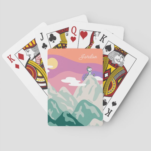 Baralho Snoopy & Troop caminhando com Cartões de Jogar Mon (Verso)