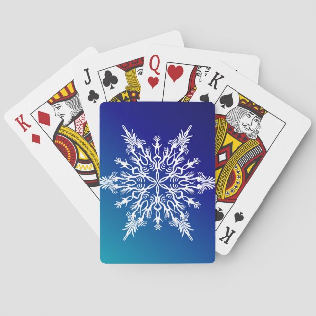 Baralho SNOWFLAKE em azul (Verso)
