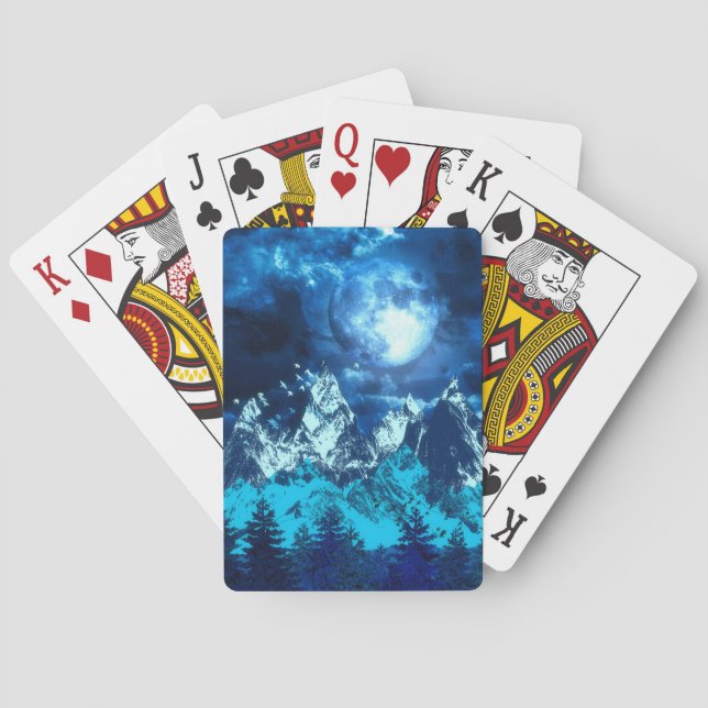 Baralho Snowing Night Mountains (Verso)