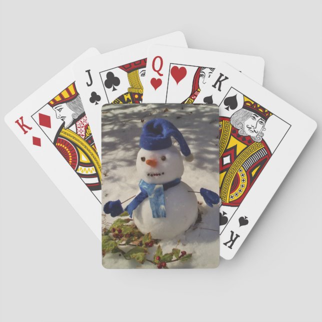 Baralho Snowman com Blue Hat e Scarf (Verso)