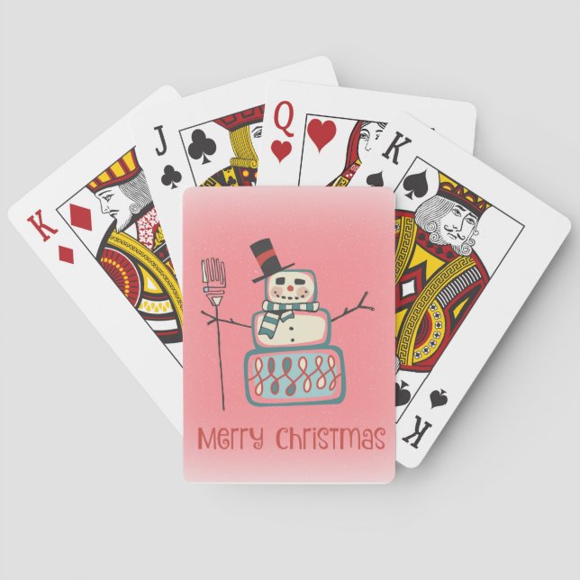 Baralho Snowman de Natal (Verso)