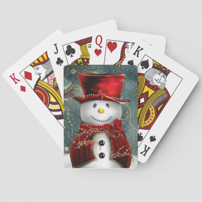 Baralho Snowman de Natal (Verso)