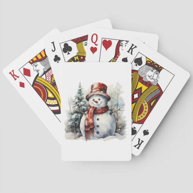 Baralho Snowman Jogando Cartões (Verso)