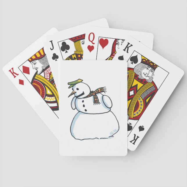 Baralho Snowman Poker jogando cartas (Verso)