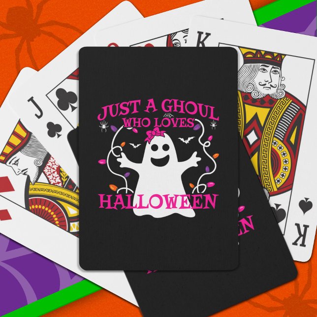 Baralho Só Uma Menina Que Ama Um Fantasma Rosa Bonito De H (Criador carregado)