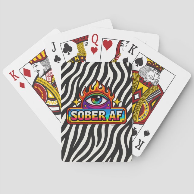 Baralho Sober AF - Impressão de Zebra Falsa -  (Verso)
