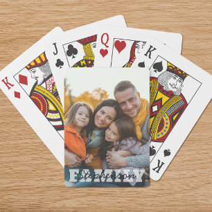 Baralho Sobreposição de Nome de Foto de Família