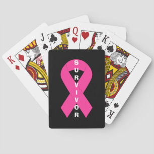 Baralho Sobrevivência rosa da fita de consciência do Cance