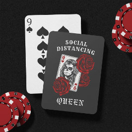 Baralho Social Distancing Queen Skull & Roses