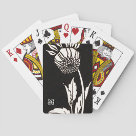 Baralho Sol Personalizado - Flor Preto e Branco