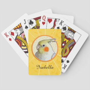 Baralho Solarny Yellow Orange Cockatiel Circular Pet Bird 
