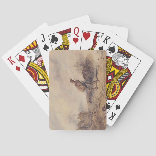 Baralho Soldado ferido após a batalha (cena de guerra) (Verso)