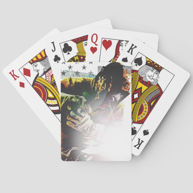 Baralho Soldador da bandeira americana (Verso)