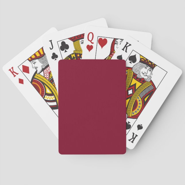 Baralho Solid color burgundy maroon (Verso)