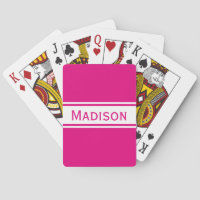 Solid Hot Pink White Strips Nome Moderno