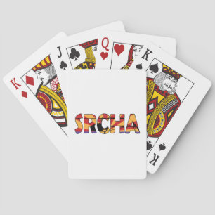 Baralho Somente placas de reprodução do logotipo SRCHA