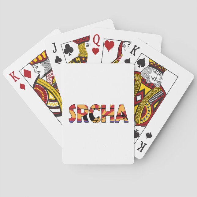Baralho Somente placas de reprodução do logotipo SRCHA (Verso)