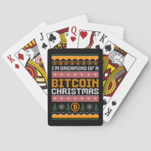 Baralho Sonho com um padrão de kit Faux CHRISTMAS BITCOIN