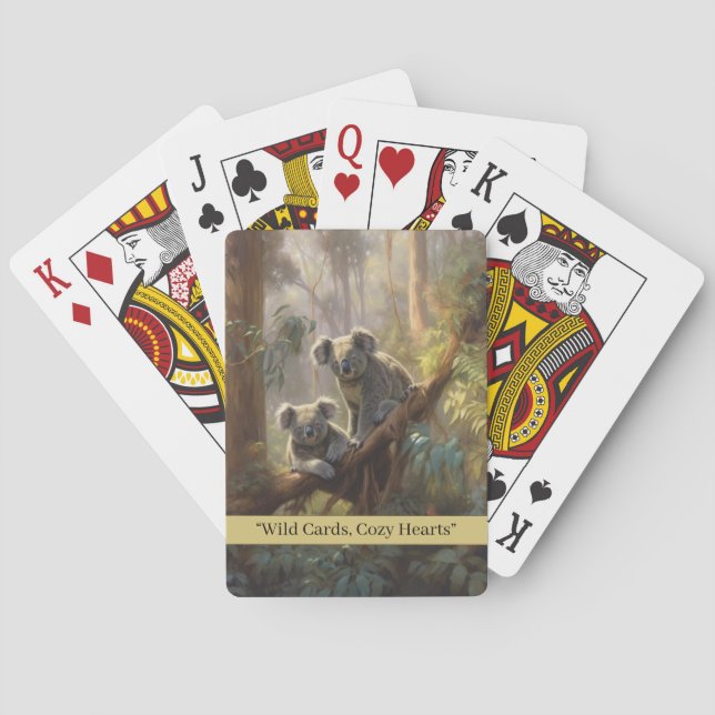 Baralho Sonhos de Floresta Koala, personalizados (Verso)