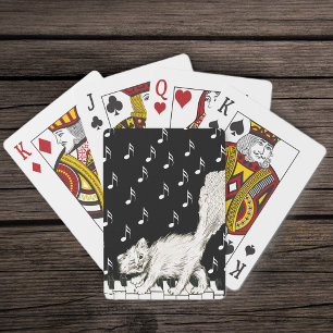 Baralho Sorrindo de Gato Branco Fluffy na Bicicleta de Pia