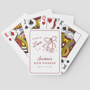 Baralho Sortuda no Amor Dados Laço Cassino Vegas Despedida