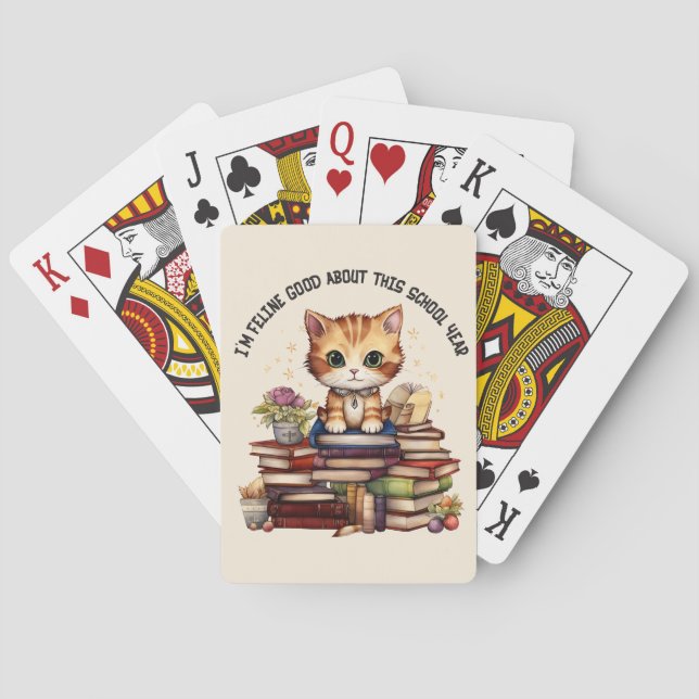 Baralho Sou Feline, bom neste ano escolar (Verso)