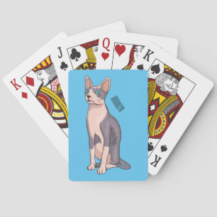 Baralho Sphynx cat cartoon illustration