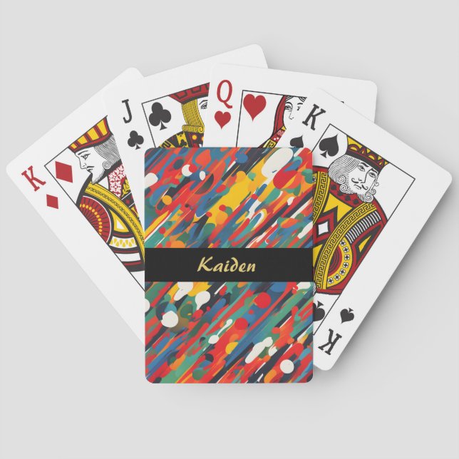 Baralho Splash de Pintura Diagonal (Verso)