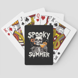 Baralho Spooky Summer Engraçado Meme Skeleton Café Summerw