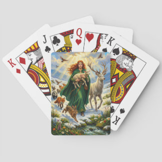 Baralho St Brigid Deusa da Primavera Animais da Floresta I